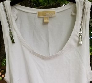 MICHAEL KORS WHITE SLEEVELESS TOP
